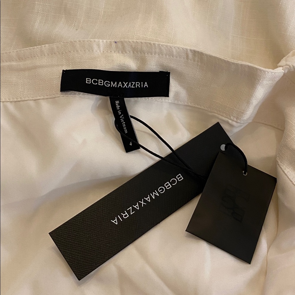 BCBG Max Azria Linen Blend Dress NWT - Picture 6 of 7